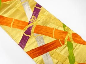 アンティーク 竹格子模様織り出し袋帯(着用可)